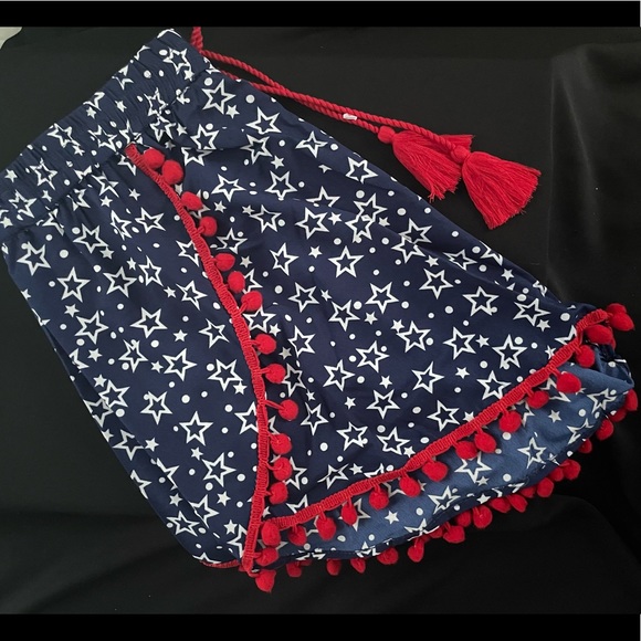 America & Beyond Americana Star Swim Cover-Up Shorts NWT - Picture 4 of 4